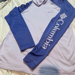 Columbia Blue and White Long Sleeve Shirt